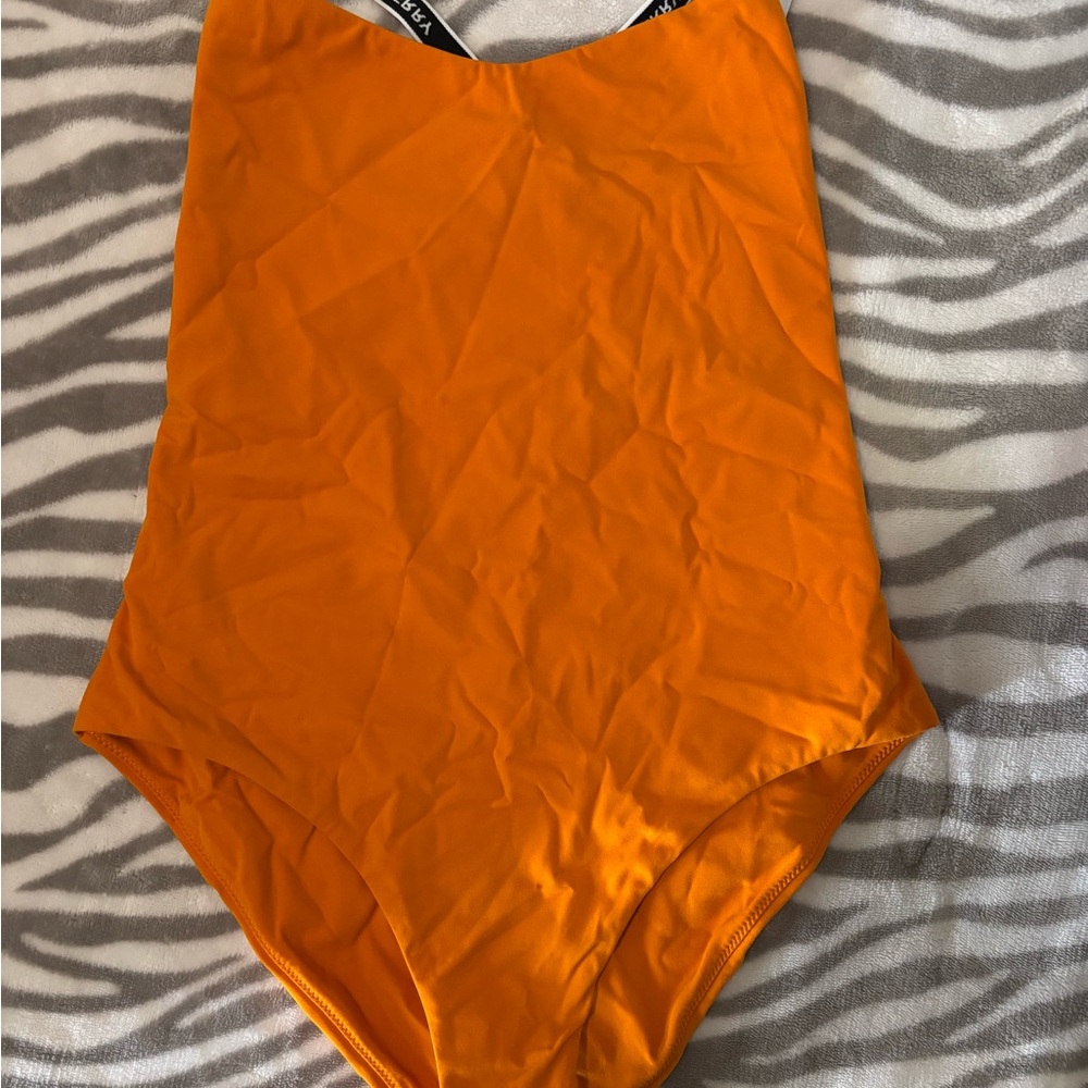 Burberry Orange One-Piece Swimsuit
